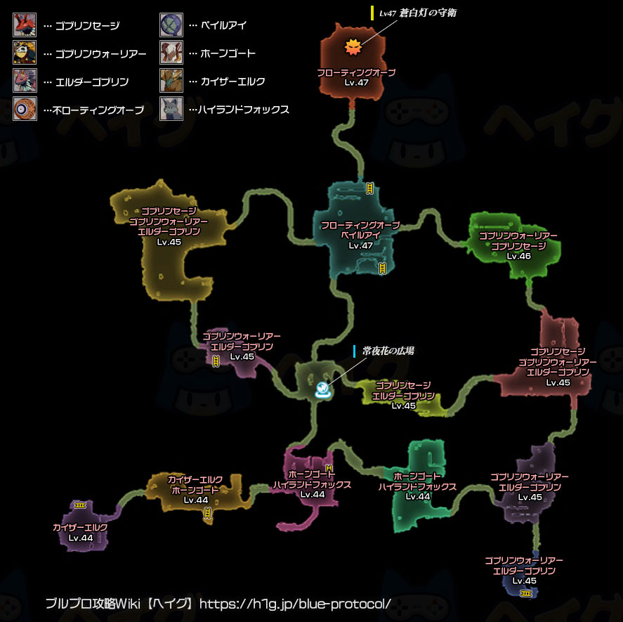 ともし火の森の出現エネミー画像