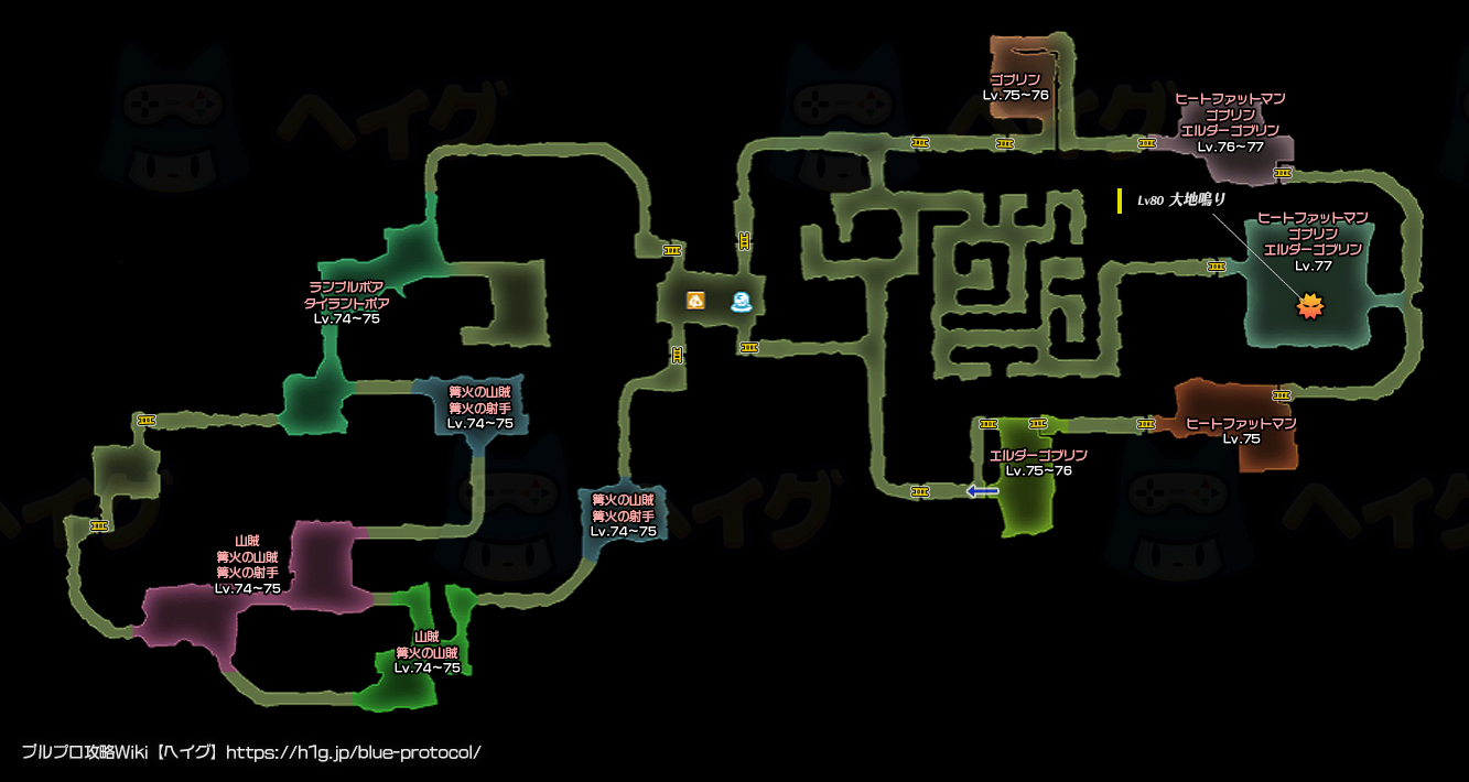 霧海樹海・モンスター分布図のマップ画像