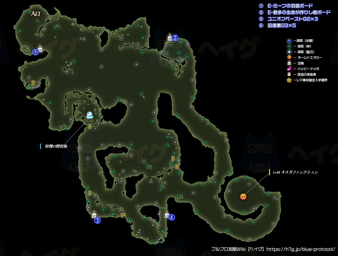 風精の舞台・自由探索のマップ画像