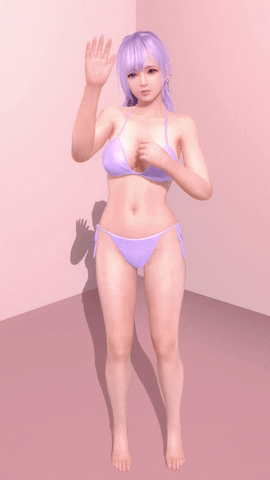 立ち 上品に手を振る.gif