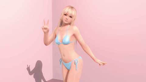 立ち 振り向いてピース！.gif