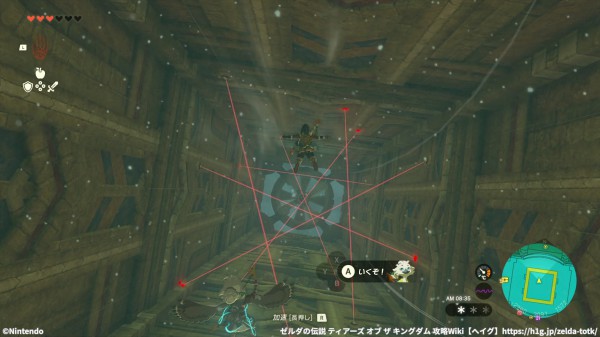 「風の神殿」鍵の稼働方法