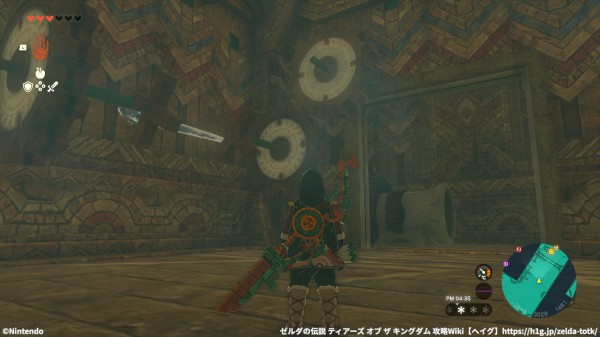 「風の神殿」鍵の稼働方法