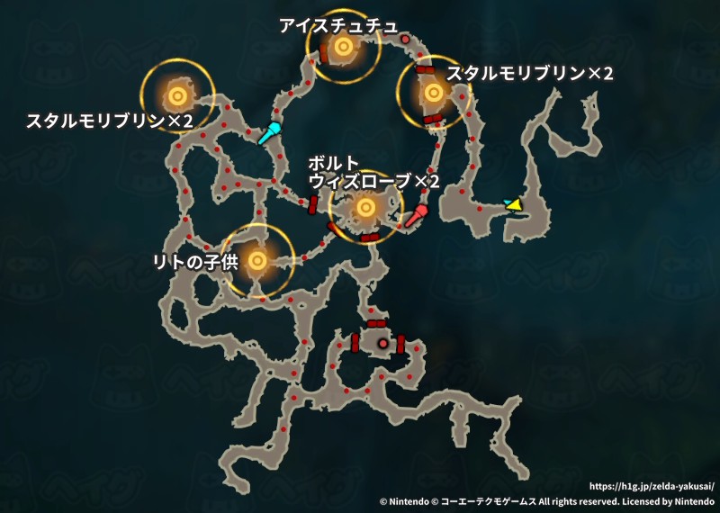 「Ex ハイラル大森林捜索戦」チャートマップ